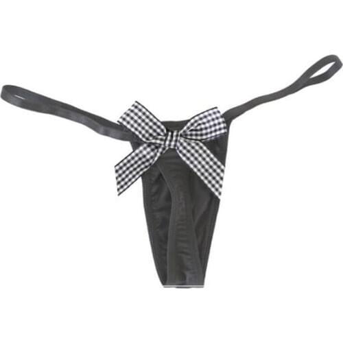 Women Sexy Low Waist G-String Erotic Micro Mini Panties Bikini Thong With Super Thin See-Through Ice Silk Underpans Lady Briefs