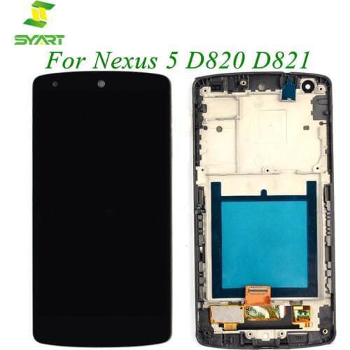 For LG Google Nexus 5 LCD Display Touch Screen Digitizer Assembly With Frame Replacement For Nexus5 D820 D821 4.95" LCDs Screen