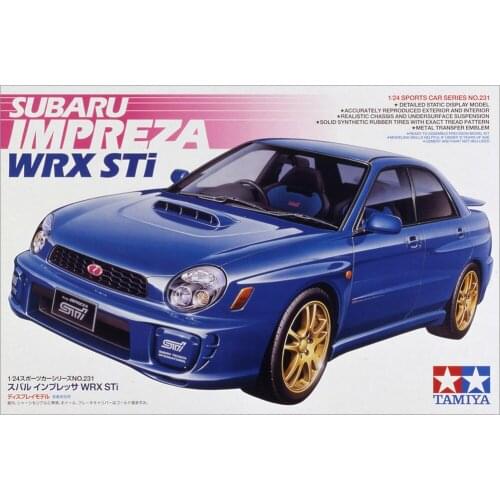 1/24 Tamiya plastic assembling car model toy 4 Subaru IMPREZA WRX STi racing car DIY assembling kit #24231