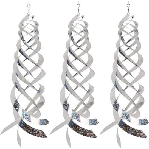 1/3Pcs Rotating Reflective Rod Bird Repeller Environmental Protection Scare Tool Small Durable Birds Pigeons For Sparrows