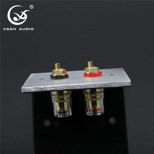 1 set XSSH Audio Hi-End Gold Plated Amplifier Speaker Terminal Female Long Short Version Including Binding Post and banana plug