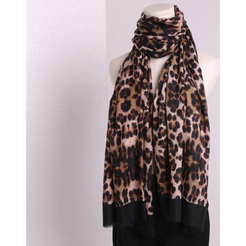 100%cashmere women exquisite leopard grain printed boutique thin scarf shawl pashmina 80x190cm pink patchwork color