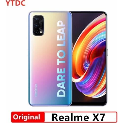 2020 New Realme X7 6GB 128GB Smartphone 5G 6.4inch Full Screen 64MP Quad Cameras 4300mAh 65W Super Charger Dimensity 800U Phone