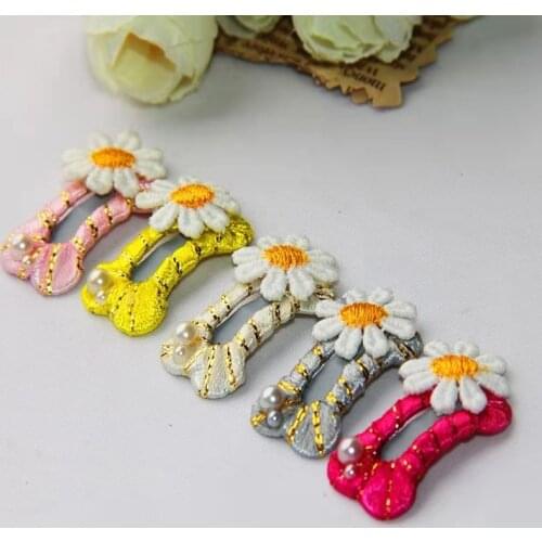 2021 Pet BB Clip Dog 2.5 cm Handmade bone florets Hairpin Teddy Mni Fluorescent series hairpin Pet Accessories