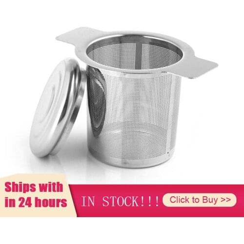 304 Tea Strainer Leak With Cover Filter Stainless Steel Teapot Leak Filter Fine Mesh Coffee Infuser Reusable Tea Infuser Teaware