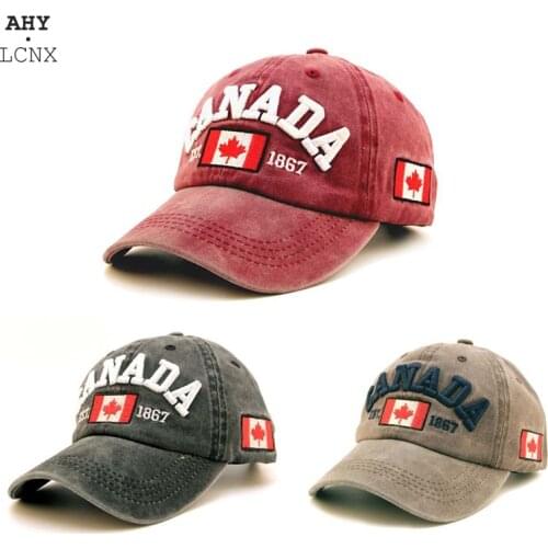 2020 New Fashion Mens Baseball Cap Letter Embroidered Canada Caps Cotton Washed Dad Hat Women Men Outdoor Snapback Sun Hats