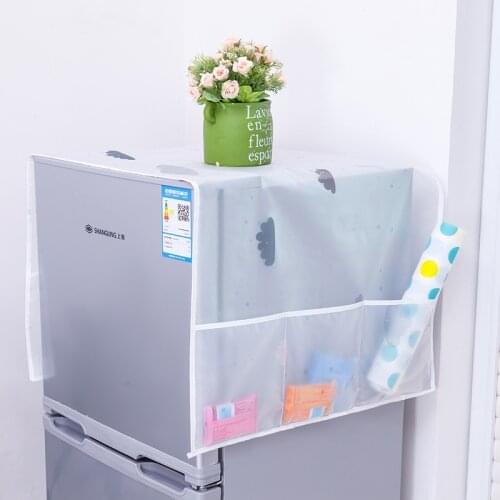 Household Geometric Refrigerator Dust Cover Waterproof With Pocket Washing Machine Cover Refrigerator Top Cover Oven Dust Cover