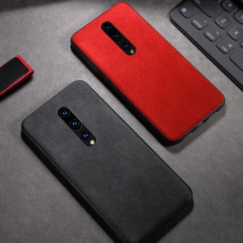 Phone Case For Oneplus 7 Pro 6 6T Silicone Edge Luxury Suede Leather Utral Slim Bakc Cover Capa