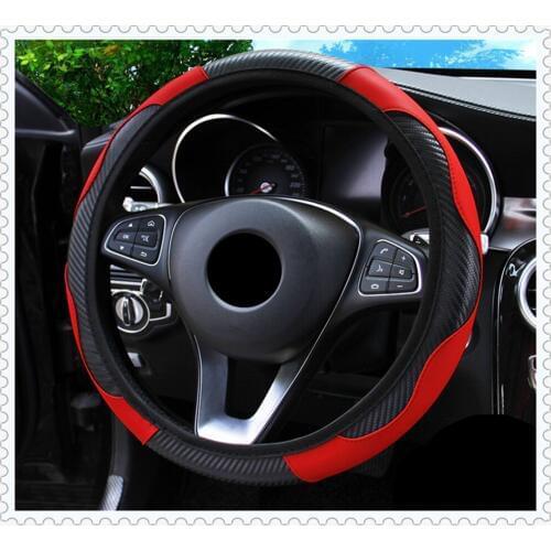 Car steering wheel cover auto carbon fiber 37-38CM accessories for Nissan TEANA QASHQAI BLUEBIRD SUNNY TIIDA PALADIN