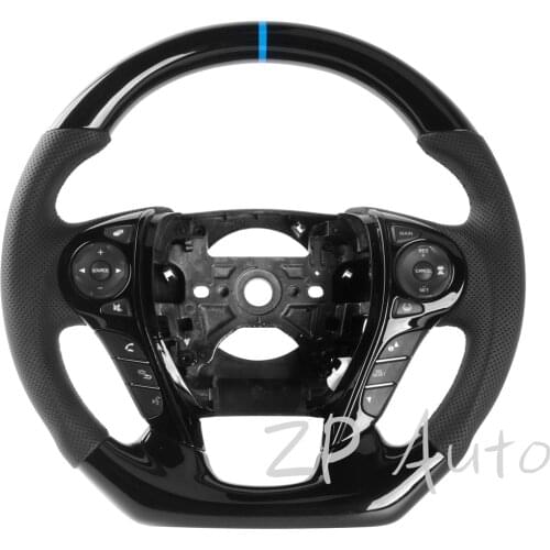 For Honda Odyssey Steering Wheel assemblyBright Black and Perforated Leather