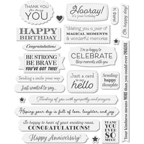 Text Border Seal Stamp with Cutting Dies Stencil DIY Scrapbooking Embossing Photo Album Decor Paper Card