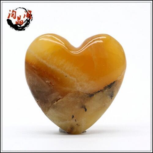 Fine spot color screw natural love heart-shaped ammonite fossil jade pendant DIY transporter screw Li Juming good