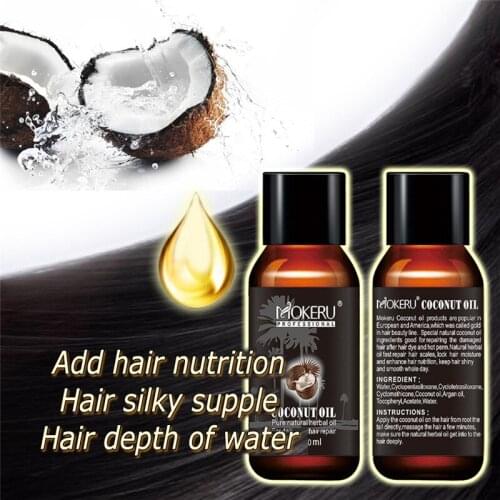 Coconut Hair Care Essential Oil Improves Hair Roughness Repairs Damage Restore Soft Good For All Hair Types&Scalp Treatment