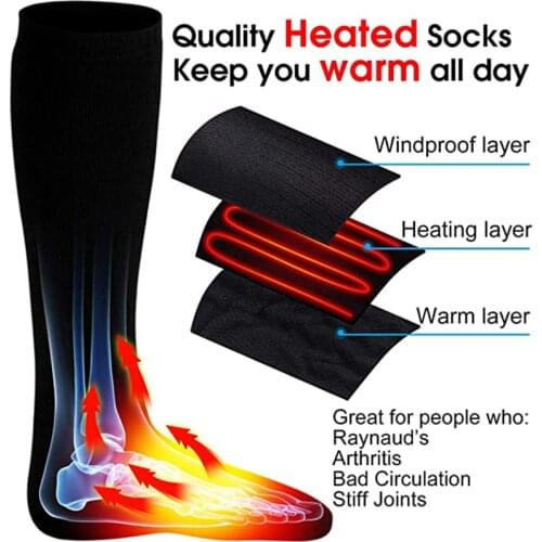 Unisex Battery Powered Heat Insulated Socks Kit Winter Warm Thermal Heating Socks Battery Sock Skiing Hunting Biking Foot Warmer