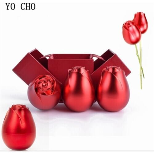 Creative simulation flower rose metal rose jewelry box confession gift box home decoration girlfriend gift