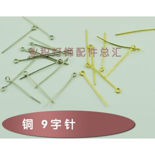 Copper needle 30mm 45mm 60mm long Crystal connection buckle for led pendant light crystal chandeliers brass hardware fittings