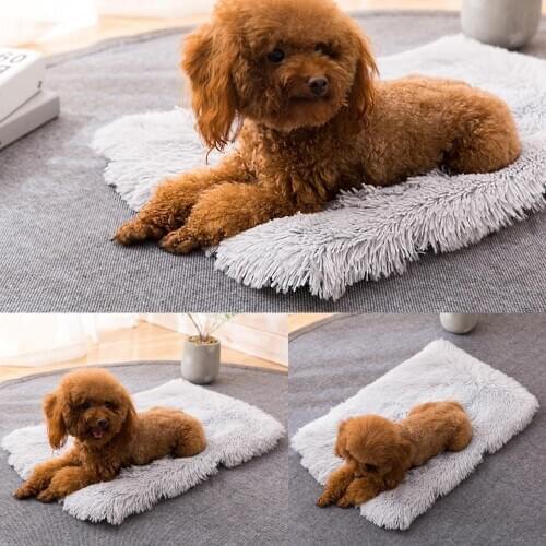 Soft Fleece Dog Bed Mat Winter Pet Cushion House Warm Puppy Cat Sleeping Bed Blanket For Small Large Dogs Cats Kennel Cama Perro