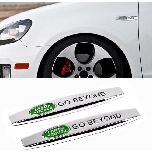 Car Emblem Sticker for Land Rover Logo Range Rover Evoque Velar Discovery Freelander 2 3 4 Sport Go Beyond Alloy Auto Decoration