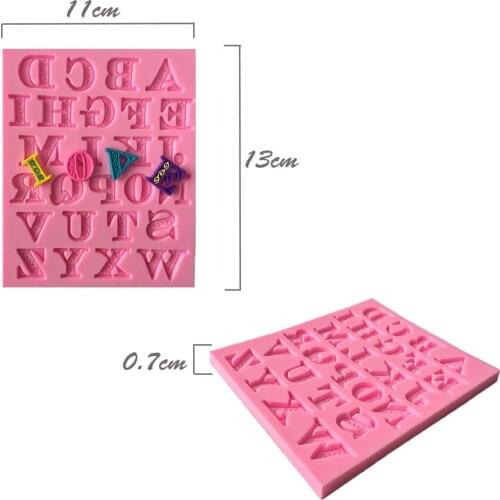 New Capital English Letter Liquid Silicone Mold, Fondant Cake Mold, Baking