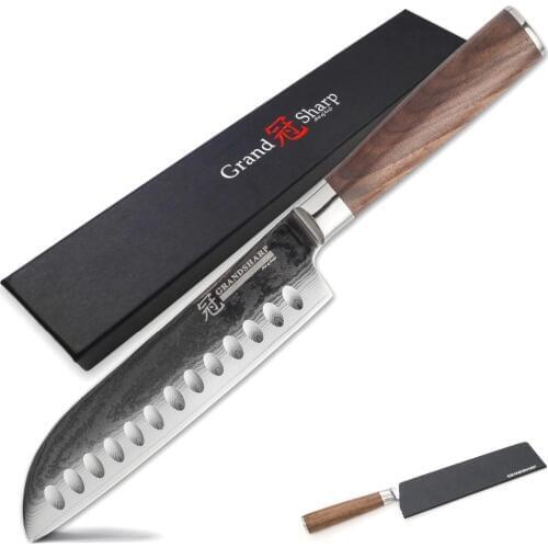 Damascus Steel Knife 67 Layers Japanese Damascus Steel Japanese Damascus Kitchen Knife Santoku Sushi Sashimi Chef Cake Serving