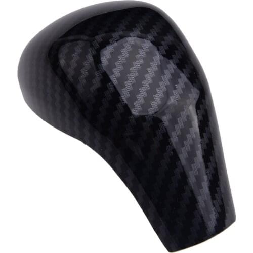 Carbon Fiber Black Texture Gear Shift Knob Cover Trim Cap Car ABS fit for Toyota Tacoma 2016 2017 2018 2019 2020