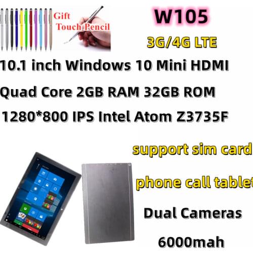 Gift With Pico Ported Case & KeyboaTablet PC 10.1 INCH Windows 8.1 Z3735G CPU Quad Core 1+32GB 1280*800 IPS WIFI Dual Camera