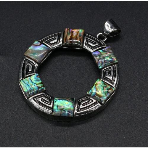 Retro Tibetan Silver Alloy Pendants Reiki Heal Round Energy Charms for Jewelry Making DIY Women or Man Necklace Earrings