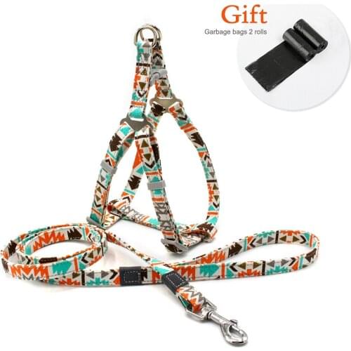 Adjustable Dog Collar Harness Leash Puppy Kitten Breathable Vest Harness Chest Strap Secure Traction Rope for Small Medium Dogs
