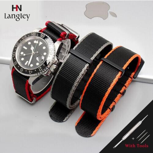 20mm 22mm NATO Nylon Watch Band Universal Strap Waterproof Watchband Men Women Sport Canvas Duty Wrist Bracelet Accessories+tool