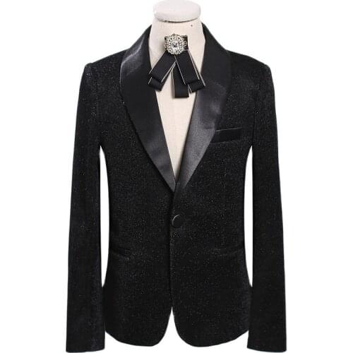 Spring Autumn Formal Childrens Dress Suit Flower Boy Wedding Party Performance Costume Kids Blazer Vest Pants Clothes Set Suits