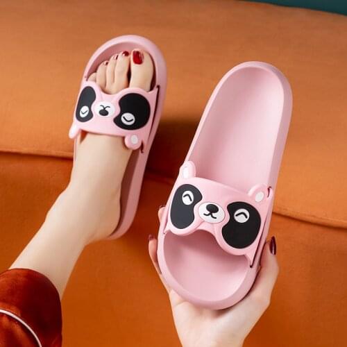 Cute Summer Slippers Lovely Floor Flat Slides Non-Slip Indoor Flip Flops Bathroom Home Couple Female Women Men Beach Sandals