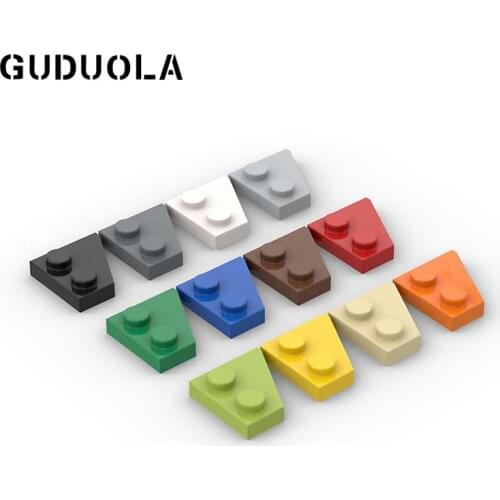 Guduola Special Brick Wedge Plate 2 x 2 (27°) Left (24299) MOC Building Blcok Toy Parts 50pcs/LOT