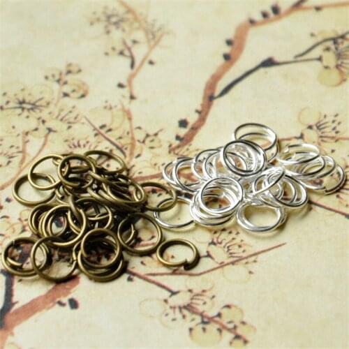 Vintage 6*7mm Metal Alloy Open Jump Rings Split Ring Antique Bronze/Silver Color DIY Findings For Jewelry Making