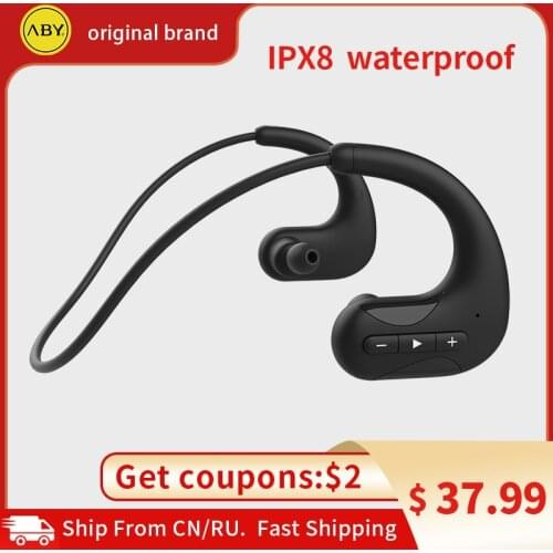IPX8 Waterproof Wireless Headphones Bone Conduction Earphones Bluetooth 5.0 Outdoor Sport Headsets with Microphone For Sports