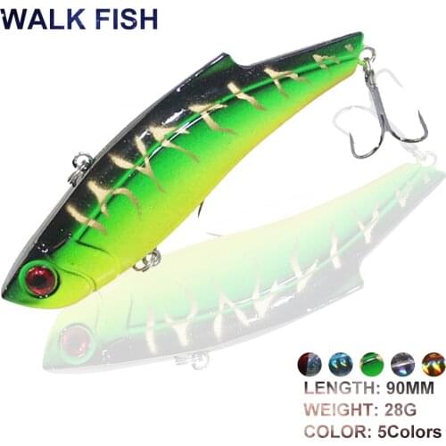 Walk Fish 1PCS 9cm 28g Sinking Fishing Lure Winter Ice Fishing Hard Bait VIB Pesca Isca Artificial Baits Crankbait Swimbait