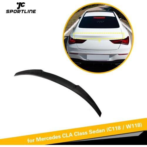 Rear Trunk Spoiler Boot Lip Wing Spoiler For Mercedes-Benz CLA Class W118 2019 2020 Carbon Fiber Wing Lip Spoiler
