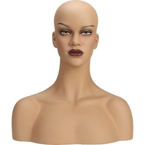 Female Firberglass Mannequin Manikin Dummy Head Bust For Wig Display