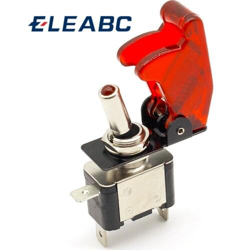 1pcs High Quality Red 12V 20A Racing Car Truck Boat Cover LED Push Button Rocker Toggle Switch Control+ dust cover