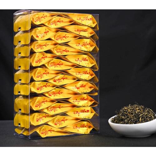 130g Top Grade Wuyi Jin jun mei tea loose Black Tea Big Red Robe Oolong Tea 20 packs in one Box Jinjunmei Tea Organic green