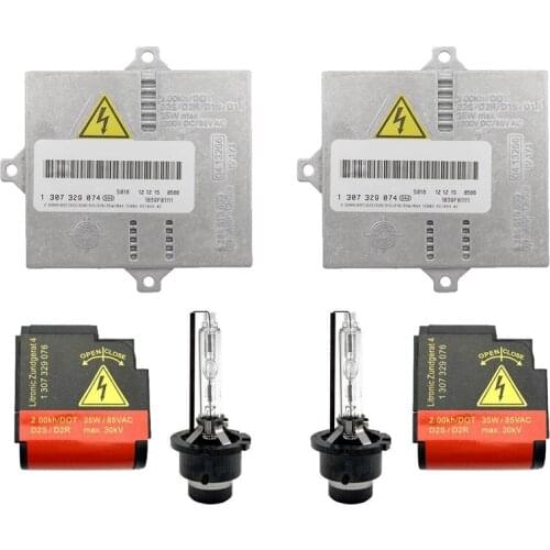 1307329074 2 x for 02-07-BMW E46 E63 E64 X3 HID Headlight Xenon Ballast Control Unit with Igniter & D2S 4300K Bulb Kit
