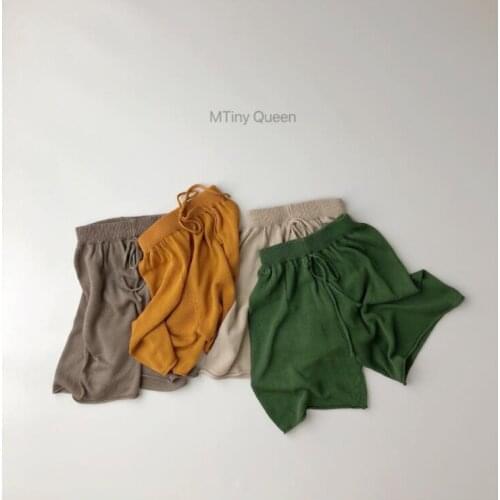 2021 new style girls boys knitted shorts summer cotton fashion kids shorts