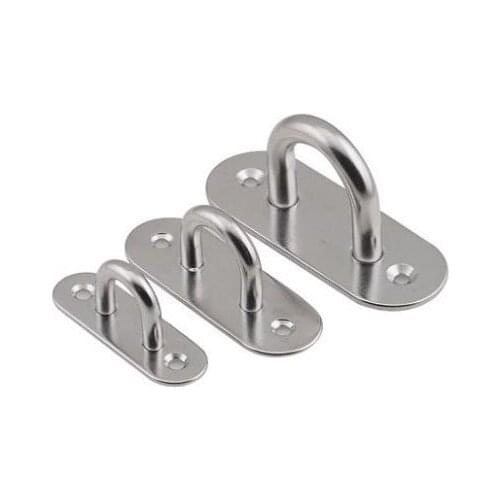 304 Stainless Steel Oval Shape L45/60/80/100MM Hook Base Ceiling Fans Sandbags Hammocks Leisure Sofa Fixed Hook