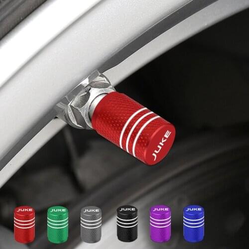 4Pcs Car Tire Valve Stems Cap Knurling Style Tire Valve Cap Aluminum Tire Wheel Stem Air Valve Cap for Nissan JUKE 2005-2020