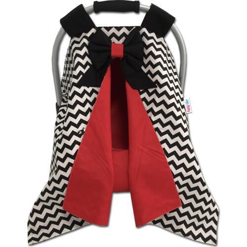 Jaju Baby Black Zigzag Combined Stroller Cover and Inner Sheet, stroller sheet, stroller cover, stroller cover