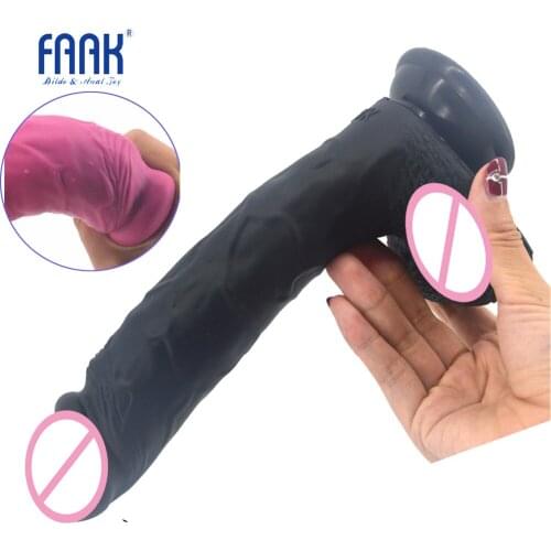 Black Lifelike Dildo Silicone Penis Sucker Sex Toys Female Big Cock Lesbian Vagina Orgasm Flirt Masturbation Fetish Sex Products