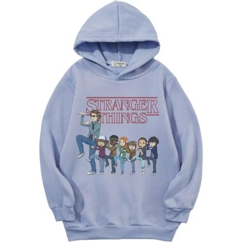 Stranger things cartoon printing recreational hoodies toddler girls and boys in the autumn of 2020 clothes the boys clothes
