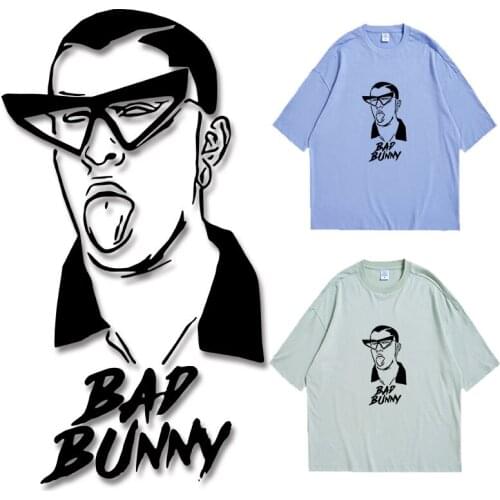 Cool funny glasses boy heat transfer letter print sticker On Transfer For Clothing On Clothes Applique Decor Washable