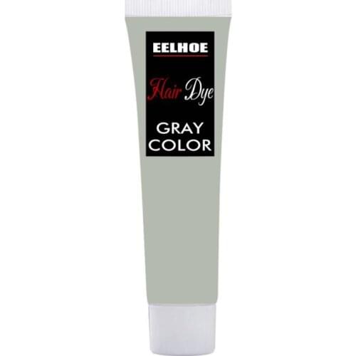 100ml Unisex Silver Gray Hair Cream Punk Smoky Light Grey Trendy Hair Color Long Lasting Fashion DIY Home Hair Dye Cream