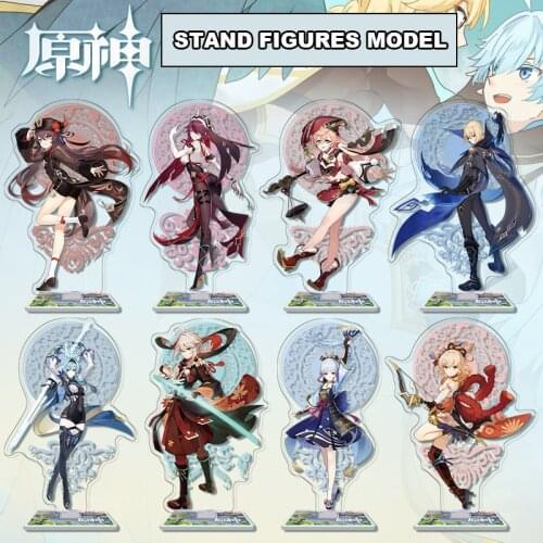 New Arrival Genshin Impact Cosplay Acrylic Figure Model Desktop Decor Yoimiya Kaedehara Kazuha Kamisato SAYU Stand Plate Holder