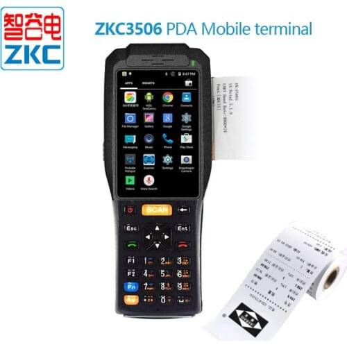 PDA3506 Android Printer pda Courier PDA with Mobile Printer and 4G sim card RFID reader and barcode scanner